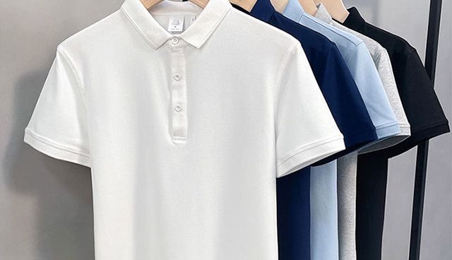 最新热卖：工厂翻身衣领基本短袖男士Polo T恤，高品质和漂亮的面料